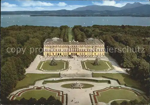 Herrenchiemsee Schloss Herrenchiemsee Fliegeraufnahme Kat. Chiemsee