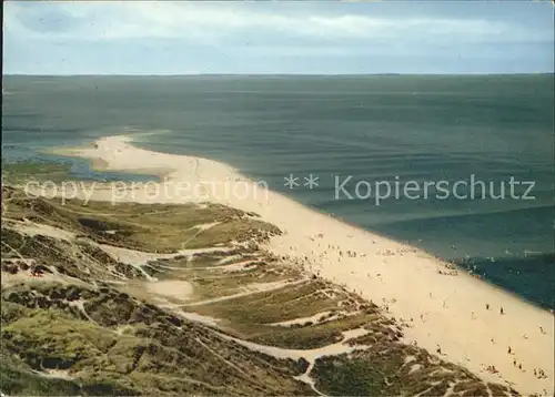 Insel Sylt Strand Fliegeraufnahme Kat. Westerland