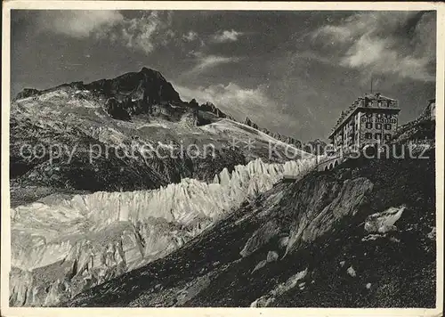 Rhonegletscher Glacier du Rhone Hotel Belvedere Kat. Rhone