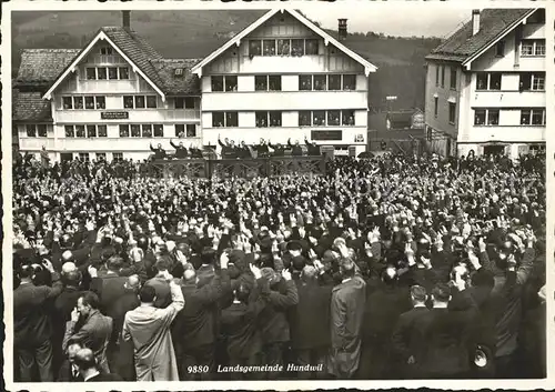 Hundwil Landsgemeinde Abstimmung  Kat. Hundwil