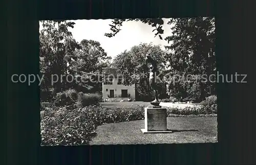 Winterthur Stadtgarten mit Barockhaeuschen Denkmal Statue Kat. Winterthur