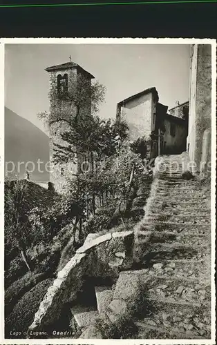 Gandria Lago di Lugano Dorfmotiv Chiesa Kat. Gandria