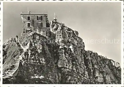 Schwaegalp Saentisgipfel mit Wetterwarte Appenzeller Alpen Kat. Schwaegalp