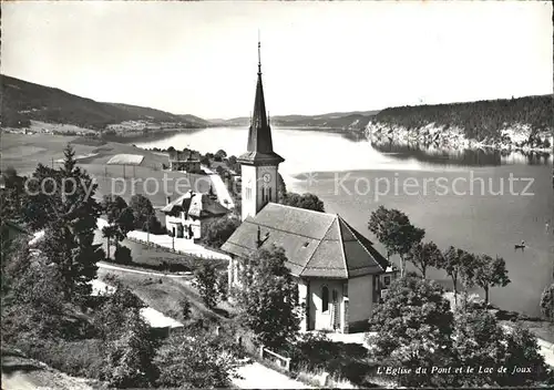 Le Pont VD Eglise et Lac de Joux Kat. Le Pont