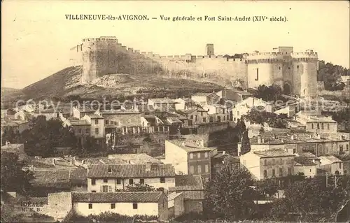 Villeneuve les Avignon Vue generale et Fort Saint Andre XIV siecle Kat. Villeneuve les Avignon