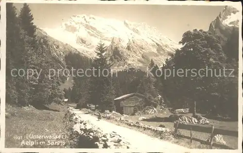 Unterwasser Toggenburg Aelpli mit Saentis Kat. Unterwasser