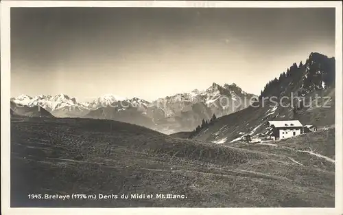 Bretaye Dents du Midi et Mt Blanc Kat. Bretaye