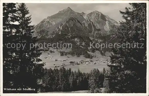 Wildhaus SG mit Schafberg Kat. Wildhaus Lisighaus