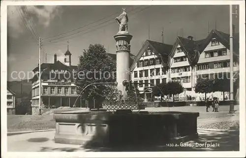 Gais AR Dorfplatz mit Brunnen / Gais /Bz. Mittelland