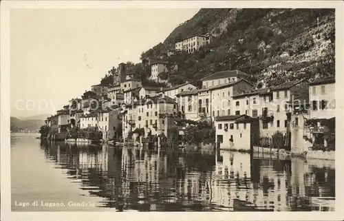 Gandria Lago di Lugano Haeuser am Lago Kat. Gandria