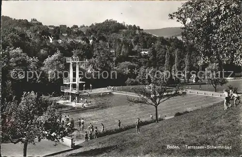 Baden AG Terrassen Schwimmbad Kat. Baden