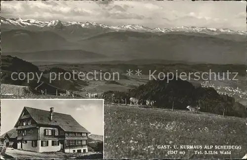 Wald ZH Gasthaus Alp Scheidegg  Kat. Wald ZH