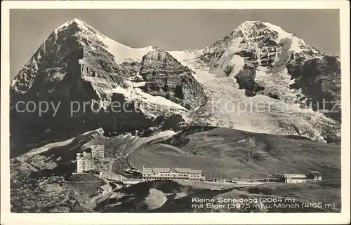 Kleine Scheidegg Wengen mit Eiger Moench Kat. Scheidegg Kleine