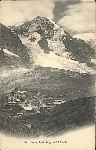 Kleine Scheidegg Wengen mit Moench Kat. Scheidegg Kleine