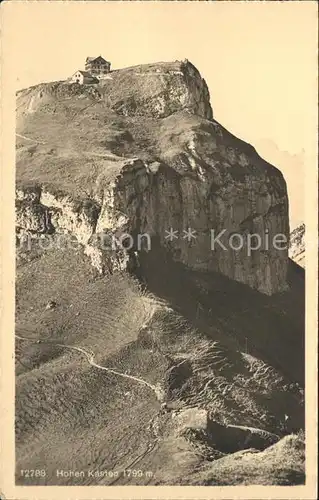 Hoher Kasten Wanderweg Berghaus Kat. Appenzeller Alpen