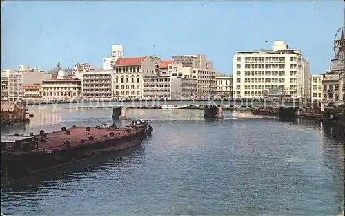 Manila Manila Pasig River MacSrthur Bridge Commercial Buildings Kat. Manila