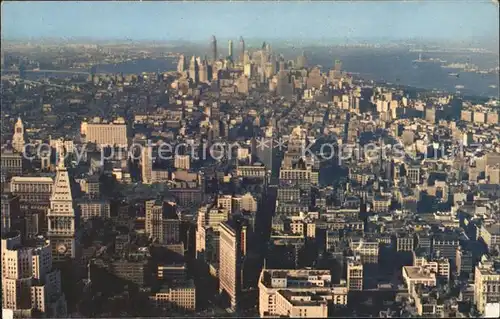 New York City Looking South Skyline from Empire State Building / New York /