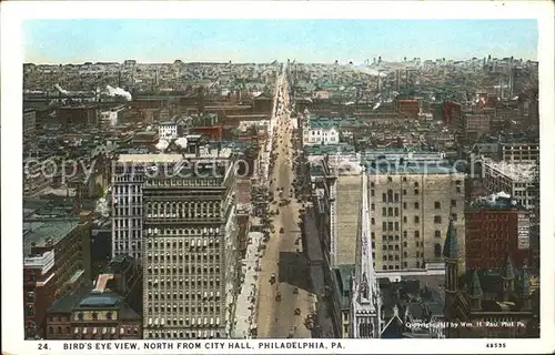 Philadelphia Pennsylvania Fliegeraufnahme North from City Hall Kat. Philadelphia