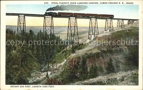 Idaho City Steel Viaduct over Lawyers Canyon Camas Praire R. Kat. Idaho City