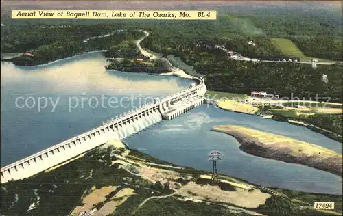 Lake Ozark Fliegeraufnahme Aerial View Bagnell Dam  Kat. Lake Ozark