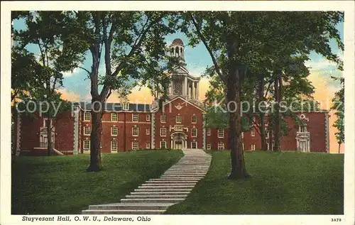 Delaware Ohio Stuyvesant Hall O.W.U. Kat. Delaware