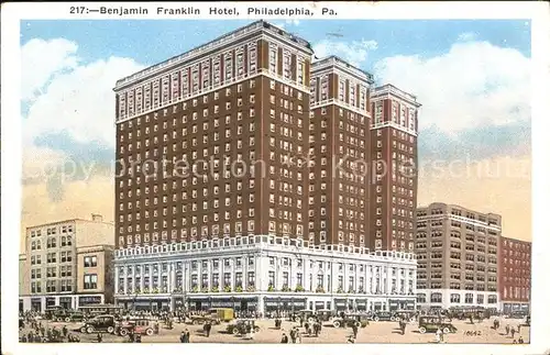 Philadelphia Pennsylvania Benjamin Franklin Hotel Kat. Philadelphia