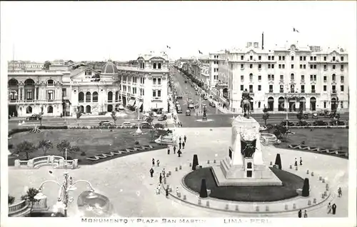 Lima Lima Monument Plaza San Martin Kat. Lima