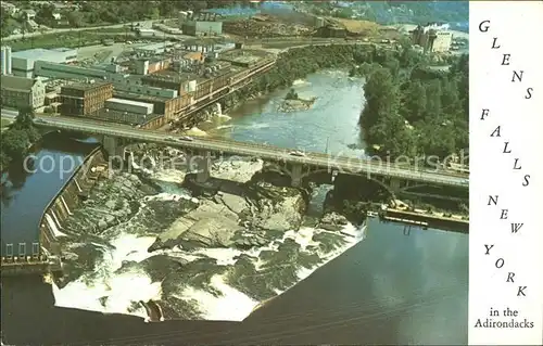 Adirondack Glens Falls of Hudson River aerial view Kat. Adirondack