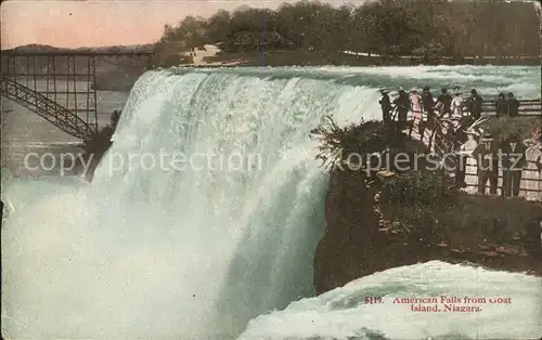 American Falls Niagara Falls from Goat Island National Park Kat. American Falls