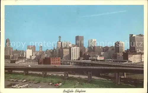 Buffalo New York Skyline Bridge Kat. Buffalo