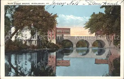 Middlebury Vermont Main Street Bridge Kat. Middlebury