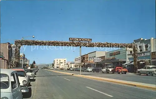 Afton Wyoming Highway 89 to Yellostone Park Cars Kat. Afton