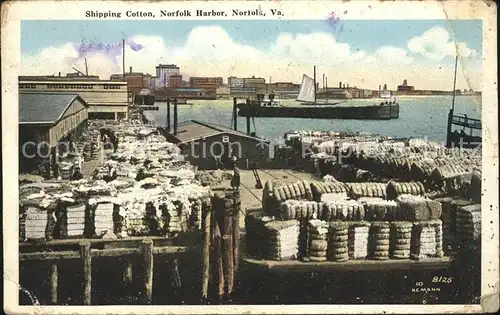 Norfolk Virginia Shipping Cotton Harbor Kat. Norfolk