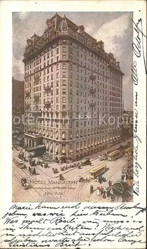New York City Hotel Manhatton Strassenbahn / New York /