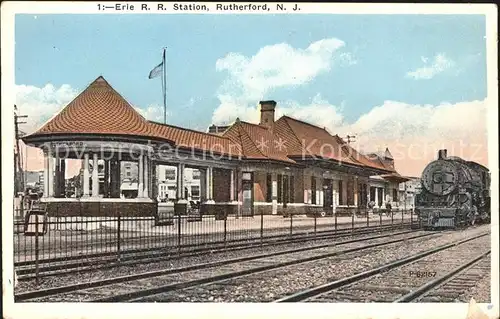 Rutherford New Jersey R. R. Station Eisenbahn Kat. Rutherford