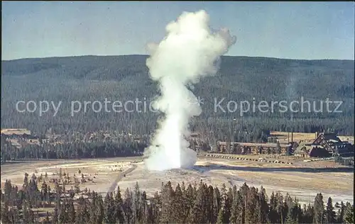 Geyser Old Faithful Geyser Observation Point Yellowstone National Park  Kat. Geyser