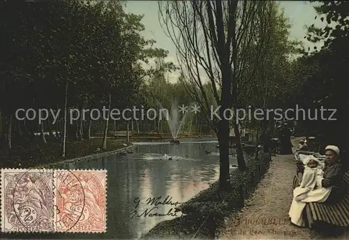 La Rochelle Charente Maritime Parc Charruyer Stempel auf AK Kat. La Rochelle