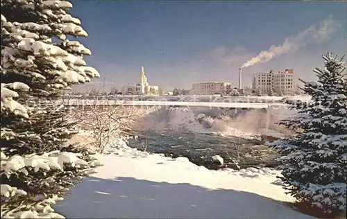 Idaho Falls Temple Square Winter Scene Kat. Idaho Falls