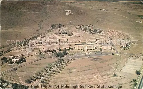 Alpine Texas Sul Ross State College aerial view Kat. Alpine