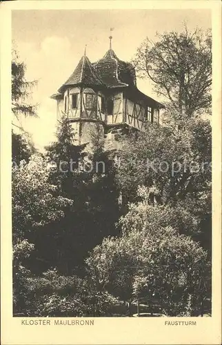 Maulbronn Kloster Faustturm Kat. Maulbronn