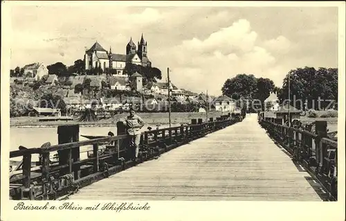 Breisach Rhein Schiffsbruecke Kat. Breisach am Rhein