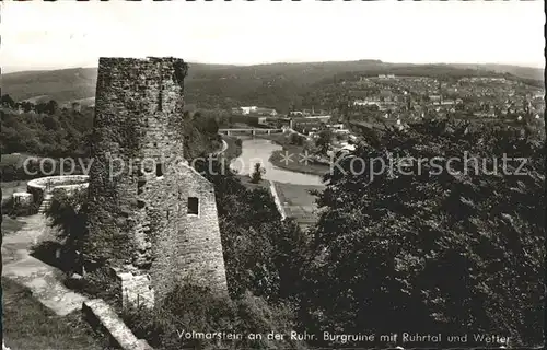 Volmarstein Burgruine Ruhrtal Kat. Wetter (Ruhr)