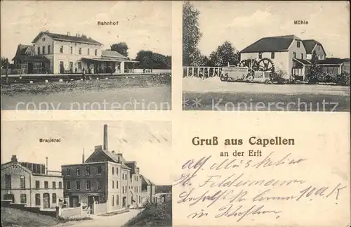 Aachen Capellen an der Erft Muehle Bahnhof Brauerei / Aachen /Aachen LKR