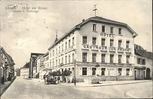 Loerrach Hotel zur Krone E. Geitlinger / Loerrach /Loerrach LKR