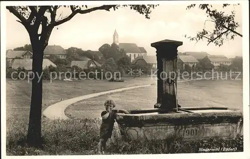 Niederwihl Kind am Brunnen / Goerwihl /Waldshut LKR