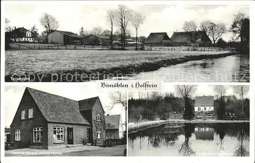 Bimoehlen mit Geschaeftshaus Alfed Horns  / Bimoehlen /Segeberg LKR