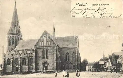 Meldorf Markt mit Kirche / Meldorf /Dithmarschen LKR