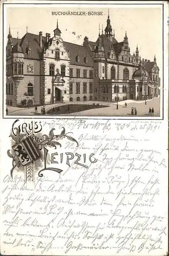 Leipzig Buchhaendler Boerse Deutsche Reichspost / Leipzig /Leipzig Stadtkreis