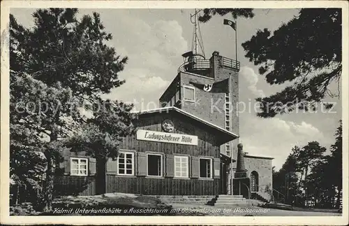 Maikammer Kalmit Unterkunftshuette Aussichtsturm Observatorium  / Maikammer /Suedliche Weinstrasse LKR