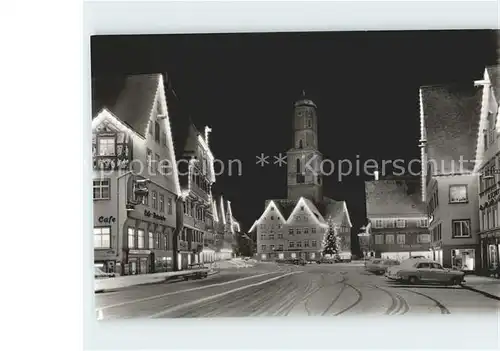 Biberach Riss Marktplatz im Winter Weihnacht Kat. Biberach an der Riss